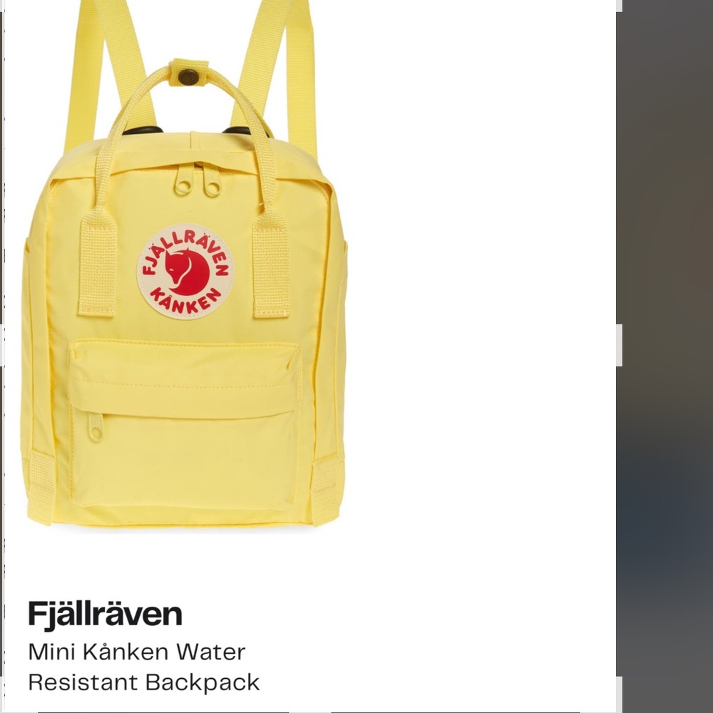 FJallraven mini  Kanken backpack 
Corn color 

New 
Water resistant